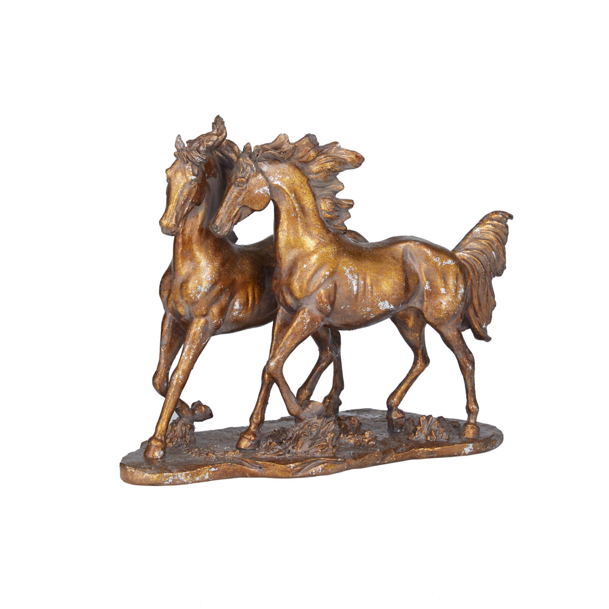 Bronze Metal Traditional Sculpture, 11" x 14" x 6"
